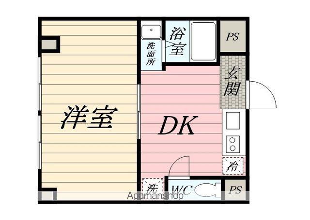 汐入ビル(2K/4階)の間取り写真