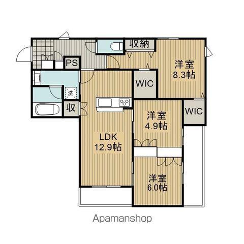 EDEL HEIM(3LDK/3階)の間取り写真