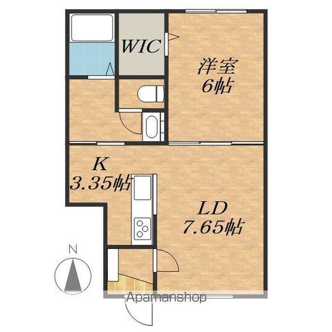 イルニード(1LDK/1階)の間取り写真