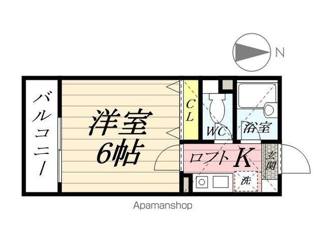 プラナス下末吉(1K/2階)の間取り写真