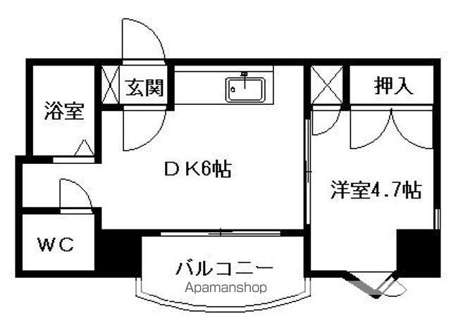 フォーライフ大通南(1DK/5階)の間取り写真