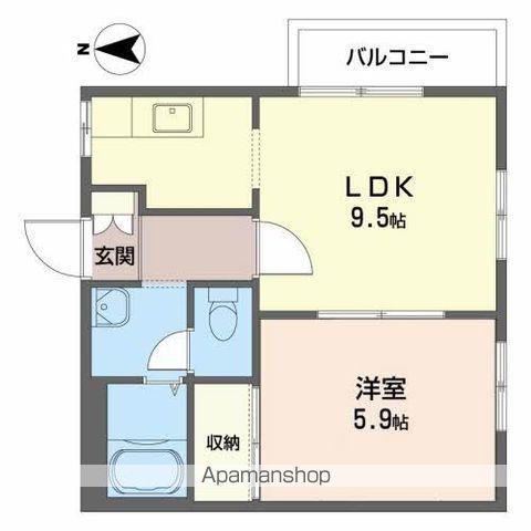 フレグランス・ウィンド(1LDK/2階)の間取り写真