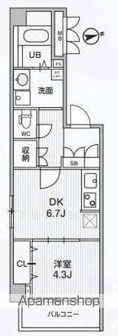 ALIVIS中野(1DK/1階)の間取り写真