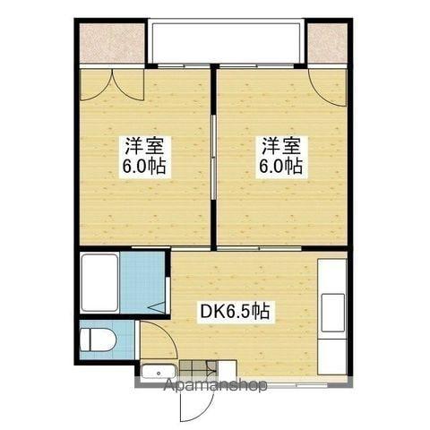 オックスフォード サーカス石手(2DK/4階)の間取り写真