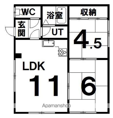 スイデコハウス(2LDK/2階)の間取り写真