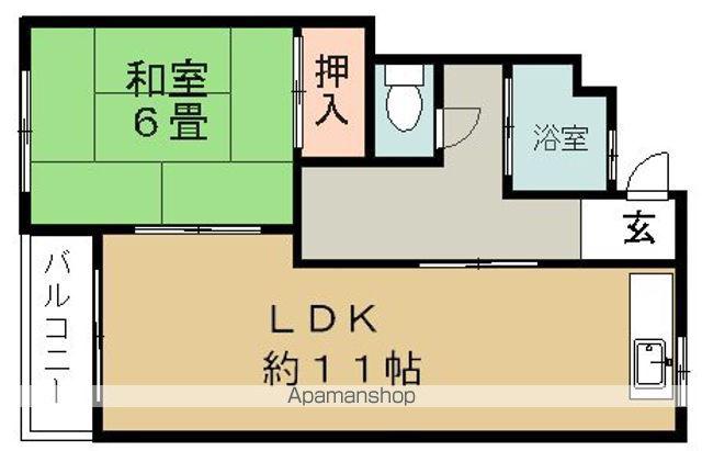 コーポ藤原(1LDK/2階)の間取り写真