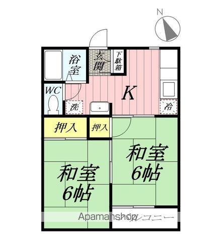 タウンズビルⅠ(2K/2階)の間取り写真