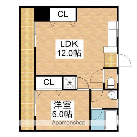 小林ビル(1LDK/4階)の間取り写真