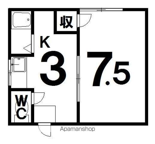 本別AP(1K/1階)の間取り写真