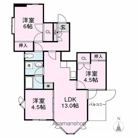 TKH-Ⅱ(3LDK/4階)の間取り写真