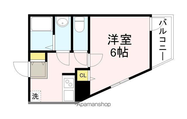 MARK DUO 狭山(1K/1階)の間取り写真