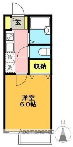 赤堤エスタシオン(1K/2階)の間取り写真