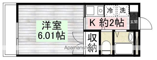 メゾン1008(1K/1階)の間取り写真