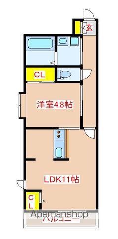 SUNSHINE MET(1LDK/2階)の間取り写真