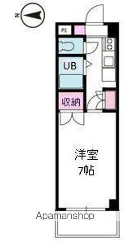 ジョイフル第3今市(1DK/3階)の間取り写真