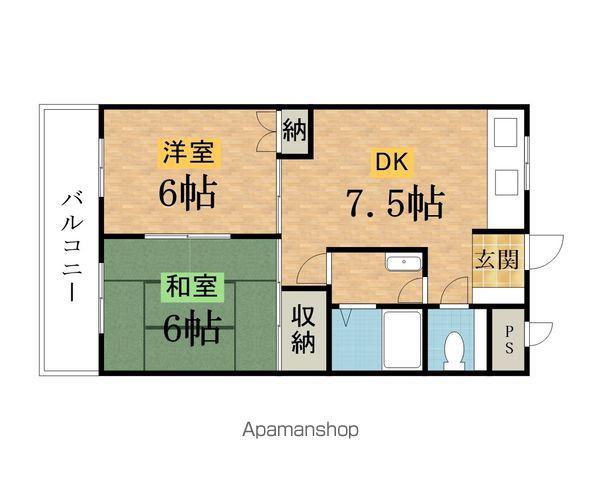 パークサイド山路(2DK/2階)の間取り写真