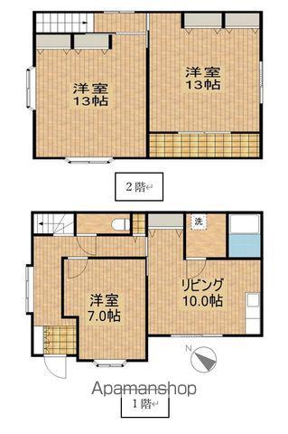 日豊本線 加納駅(宮崎) 徒歩13分 2階建 築37年(3LDK)の間取り写真