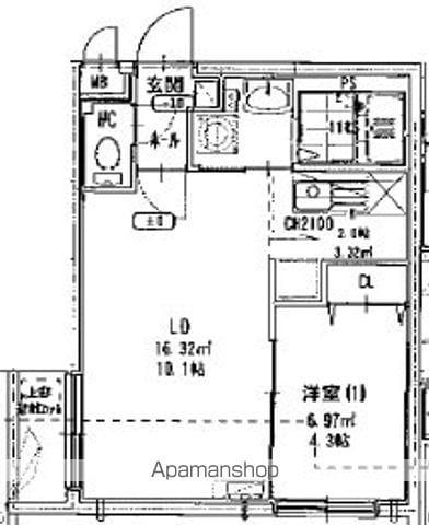 ライトベル新琴似(1LDK/1階)の間取り写真