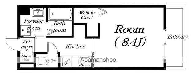 カーサ エクセレンテ(1K/1階)の間取り写真