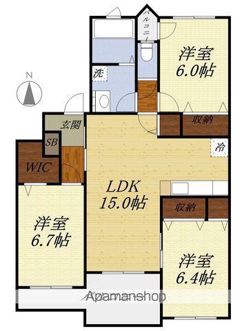 シャルマンⅢ(3LDK/3階)の間取り写真
