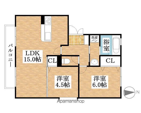 プチメゾン(2LDK/2階)の間取り写真
