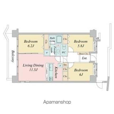 ISM東別院(3LDK/10階)の間取り写真