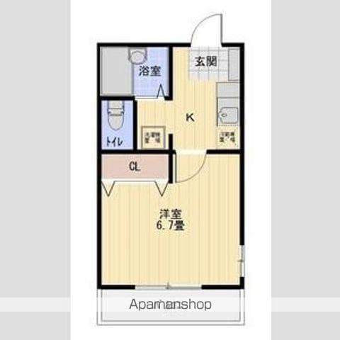 アルパチーノ(1K/2階)の間取り写真