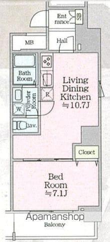 アイルグランデ浅草(1LDK/11階)の間取り写真