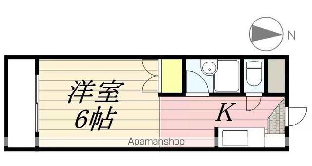 サンラーク二日市(ワンルーム/3階)の間取り写真