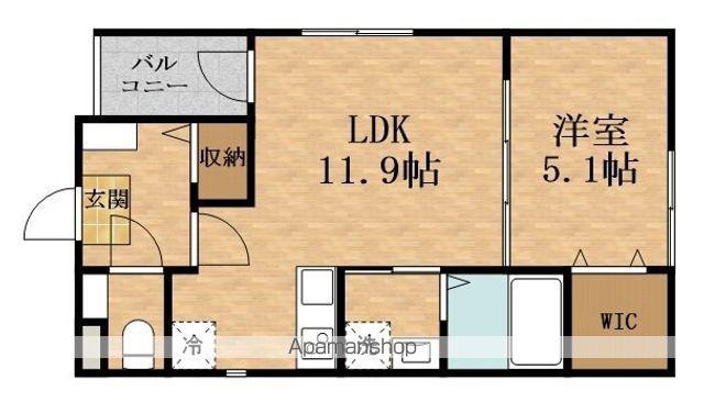 GLANZ KAMISHINJOU(1LDK/2階)の間取り写真