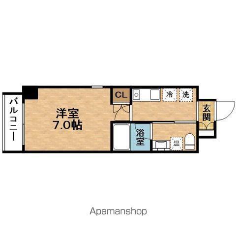 PAUSEHIGASHITEMMA(1K/4階)の間取り写真