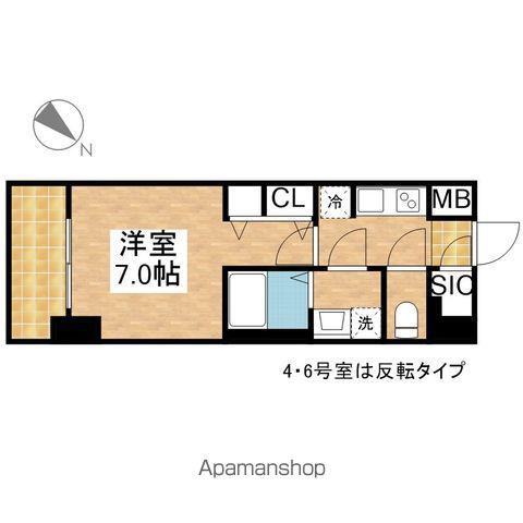 SーRESIDENCE名古屋菊井ALINE FR・家(1K/4階)の間取り写真