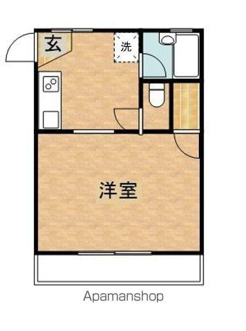 エクセル加納2(1K/1階)の間取り写真