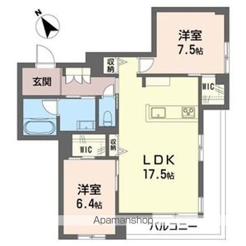 ミラソーレ(2LDK/2階)の間取り写真