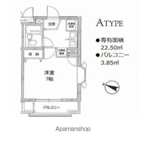 パレ・ドール豊玉中(1K/3階)の間取り写真