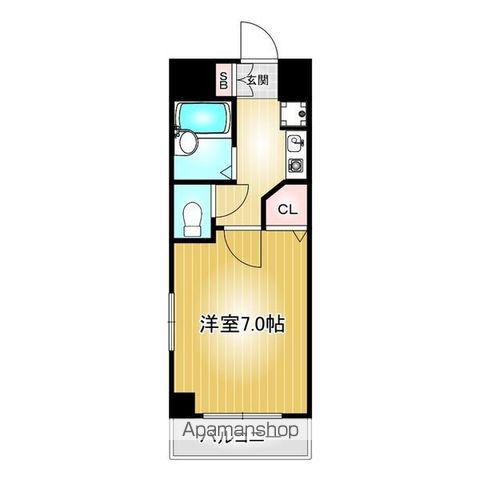 ドゥエトワール(1K/10階)の間取り写真