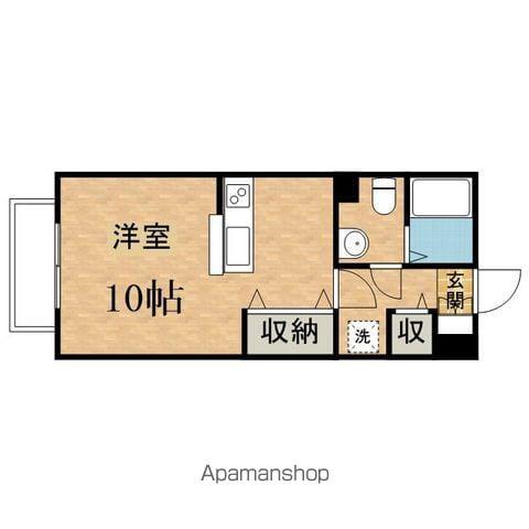 セジュールコトA(ワンルーム/2階)の間取り写真