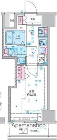 GENOVIA西千葉Ⅱ(1K/4階)の間取り写真