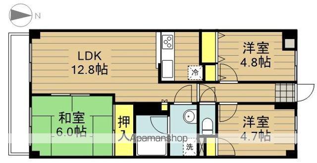 グランドアズール戸田(3LDK/6階)の間取り写真