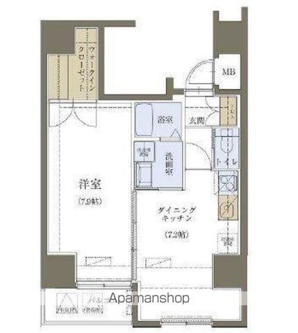 リヴシティ神田(1DK/5階)の間取り写真