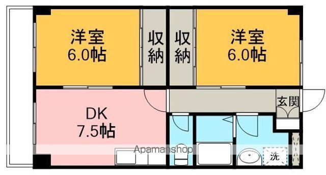 エンゲルベルク(2DK/3階)の間取り写真
