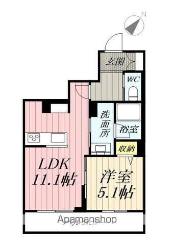 グランディール(1LDK/3階)の間取り写真