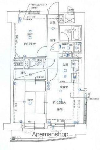 ライオンズマンション清水台2(2LDK/9階)の間取り写真