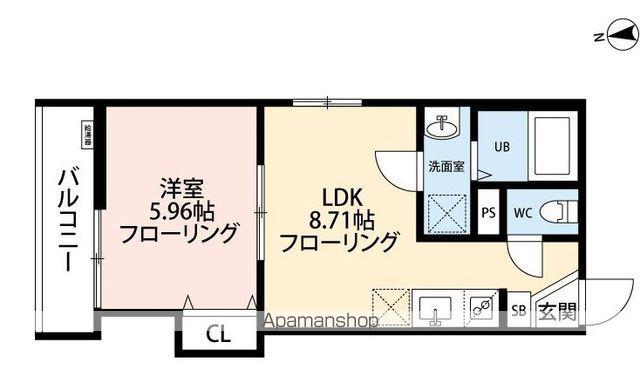 立川セイワレジデンスⅡ(1LDK/2階)の間取り写真