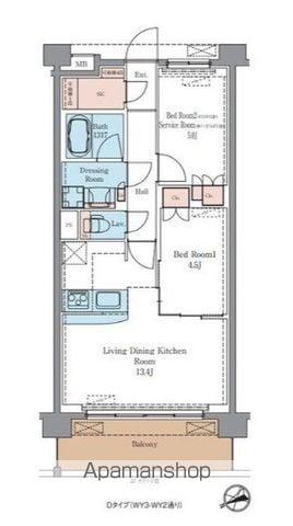 ラグゼナ平井ノース(1SLDK/5階)の間取り写真