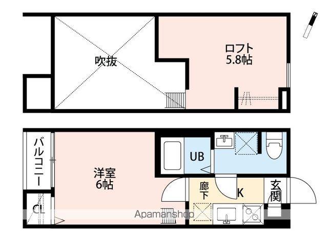 CASA VECCHIA Ⅱ(1K/1階)の間取り写真