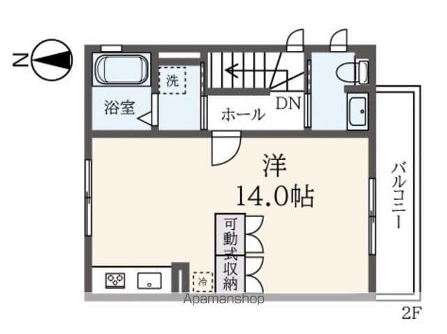 GRAND CHARIOT JIN(ワンルーム/2階)の間取り写真