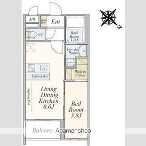 PLUS A HAKATA MODERNO(1LDK/5階)の間取り写真