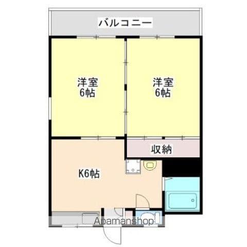 BELL APRTMENT Ⅵ(2DK/2階)の間取り写真