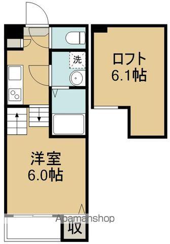 ホロニナテラス(1K/1階)の間取り写真
